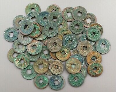 10 Mixed Ancient Chinese North Song Bronze Coins(960-1127)-5 Varieties-on Sale